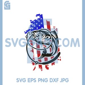 Bass Fishing Flag Svg, Fishing Flag Design Svg