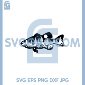 Bass svg, Bass Fishing svg, Jumping Bass svg