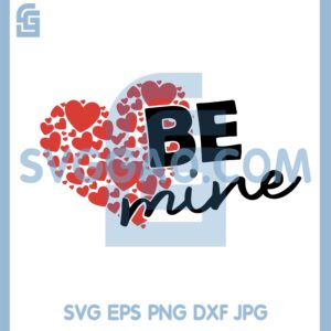 Be Mine Hearts Svg, Valentine Svg, Bear Heart Piercing Svg