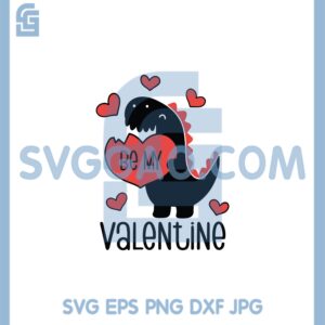 Be My Valentine Svg, Valentine Dinosaur Svg