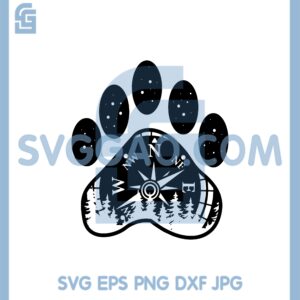 Bear Paw Compass Svg, Paw Compass Svg, Compass Svg