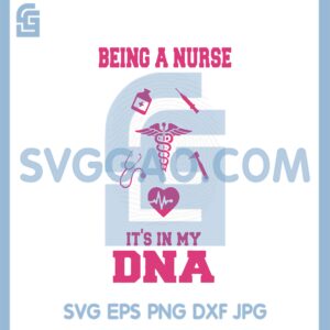 Being A Nurse Its In My Dna Svg, Fingerprints Nure Svg