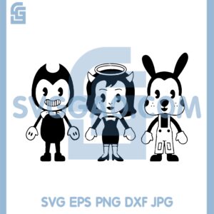 Bendy Squad Svg, Bendy And the Ink Machine Svg, Boris Alice Angel Svg
