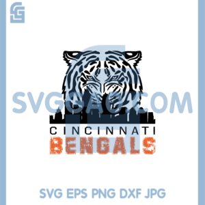 Bengals Tiger Face Svg, Bengals Tiger Svg, Bengals Printable Svg