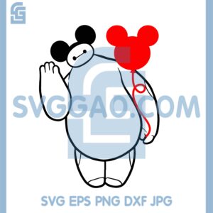 Big Hero Holding Balloon Mouse Svg, Big Hero Svg