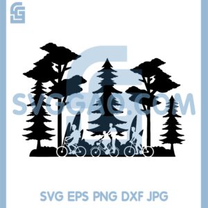 Bizarre Things Tree Svg, Bike Scene Beautiful Svg, Bike Things Svg