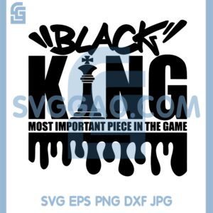 Black King Svg, Chess Piece Svg, Dripping Black King Svg