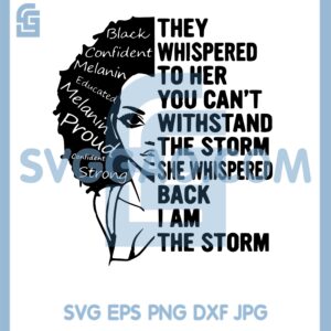 Black Queen SVG, I Am The Storm Strong African Woman Black History Month SVG
