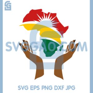Black Woman Hands With Africa Svg, Black Woman Svg