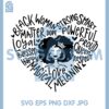 Black Woman Word Cloud Svg, Black Woman Heart Svg