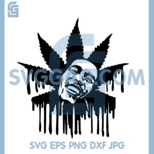 Bob Marley Marijuana Pot Leaf Melt SVG, Cannabis Leaf Face Melt SVG