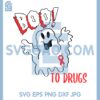 Boo Ghost Cancer Svg, Drug Free Me Svg, Red Ribbon Week Svg, Boo Cancer New Svg