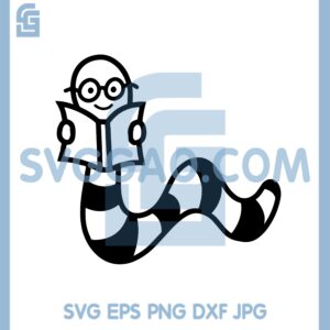 Book Worm Reading Svg, Worm And Book Svg, Worm Svg