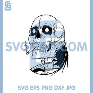 Broken Inside Skull Svg, Skull Cigarette Svg