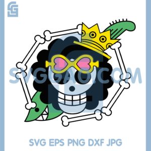 Brook Jolly Roger Svg, Brook One Piece Svg, One Piece Svg