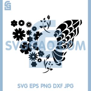 Butterflies Starbucks Flowers Svg, Butterfly Starbucks Svg