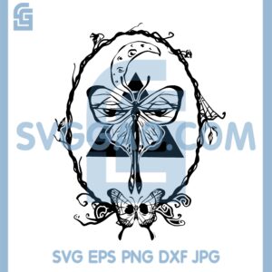 Butterfly And Luna Mystical Svg, Moon Moth Gothic Svg