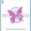 Butterfly Breast Cancer Ribbon Svg, Butterfly Cancer New Svg, Butterfly Svg