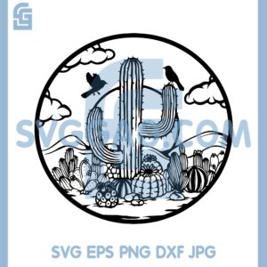 Cactus Desert Scene Svg, Desert Cactus Svg, Cactus Svg