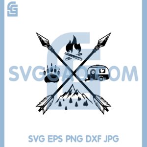 Camping Arrow Svg, Bear Svg, Camper Svg, Adventure Svg