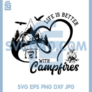 Camping Heart Design Svg, Camping Shirt, Love Camping Svg