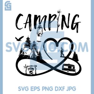 Camping Heart Svg, Camping Shirt Svg, Love Camping Svg, Camper Svg