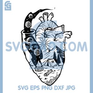 Camping Is My Heart Svg, Adventure Heart Svg, Summer Adventure Svg