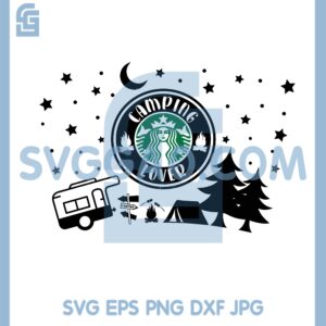 Camping Lover For Cold Cup Wrap Svg, Campfire Cold Cup Svg, Country Camper Svg