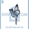 Cute Skeleton Butterfly Svg, Funny Cute Skeleton Svg