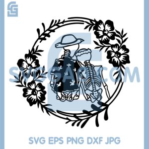 Cute Skeleton Couple Svg, Skull Lover Svg, Aloha Hawaii Skeleton Svg