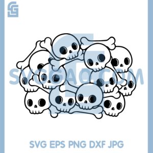 Cute Skull Starbucks Svg, Skull Starbucks Svg, Many Skulls Svg