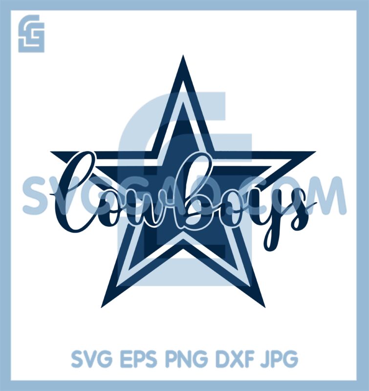 Dallas Cowboys Cursive Star Svg, Cowboys Cursive Svg – SVGGAO