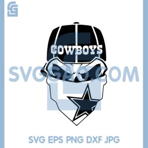 Dallas Cowboys Skull Mask Svg, Skull Mask Cowboys Svg