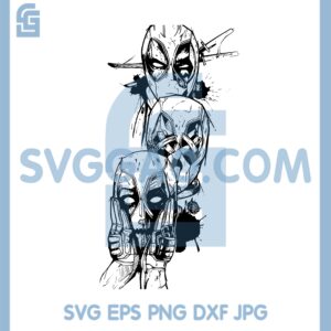Deadpool Ears Svg, Deadpool Heads Svg, Deadpool Dripping Svg