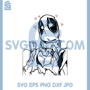 Deadpool Hands Heart Svg, Deadpool Hand Love Svg, Deadpool Vector Svg