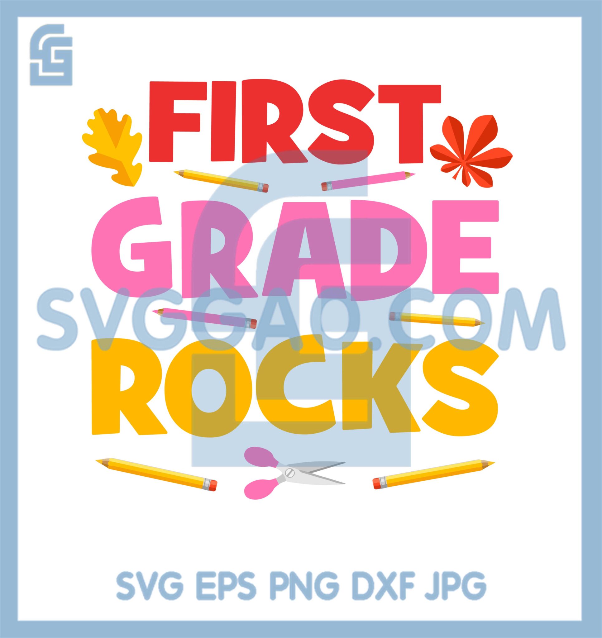 First Grade Rocks Svg, 1st Grade Rocks Svg