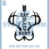 Fish hook Deer ANTLERS CROSS Svg, Duck Hunting Svg, Wild Deer Svg