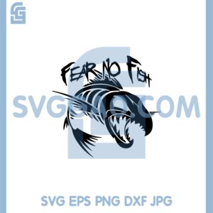 Fishing On Svg, Fishing Skull Svg, Fear No Fish Svg