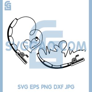 Fishing Rod Heart Svg, Fishing Line Svg, Fishing Shirt Heart Love Svg