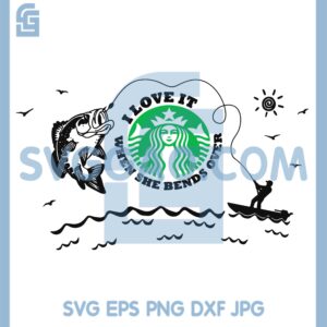 Fishing Starbucks Svg, Fishing Starbucks Hot Cup 16 Oz Svg, Love Fishing Svg