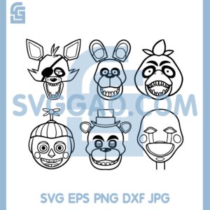 Five Nights At Freddy Freddy Svg, Glamrock Freddy Svg, Fazbear Pizza Fnaf Svg