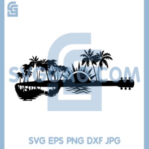 For Cnc Laser Plasma Svg, Guitar Sunset Svg, Guitar Summer Svg, Guitar Svg
