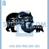 Forest Mountain The Moon Is Bear's Svg, Bear Family Svg, Bear Outdoor Svg