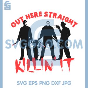 Four Cold Blooded Characters Svg, Horror Movie Svg, Freddy Krueger Svg