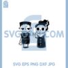 Frankenstein And Sam Svg, Frankenstein Ears Pumpkin Black Svg