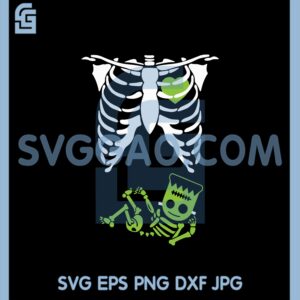 Frankenstein Skeleton Maternity SVG, Funny skeleton SVG