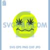 Funny Weed Emoji Sticker by October Angel SVG, Canabis SVG