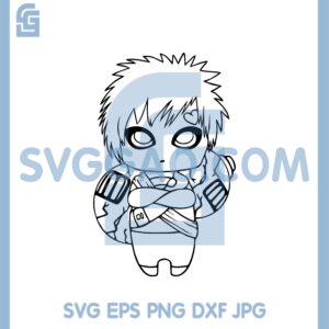 Gaara Chibi Svg, Gaara Svg, Cute Gaara Svg