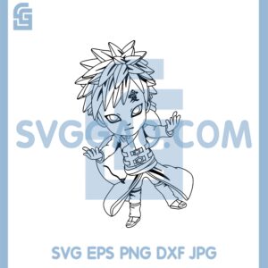 Gaara Naruto Fan Artwork Svg, Outline Annime Svg, Naruto Fan Artwork Svg