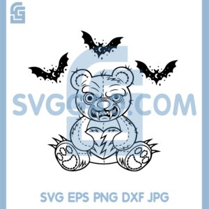 Gangster Bear Bat Svg, Teddy Bear Svg
